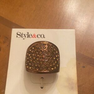 Style & Co. Bronze-Tone Ring with Sparkling Accents